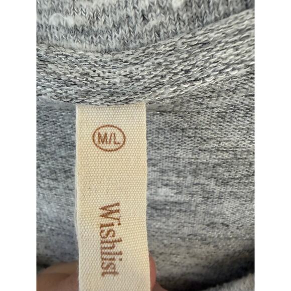 *WISHLIST* Oversized Cozy Gray Marled Knit V-Neck Sweater Women's Size M/L - Picture 3 of 7